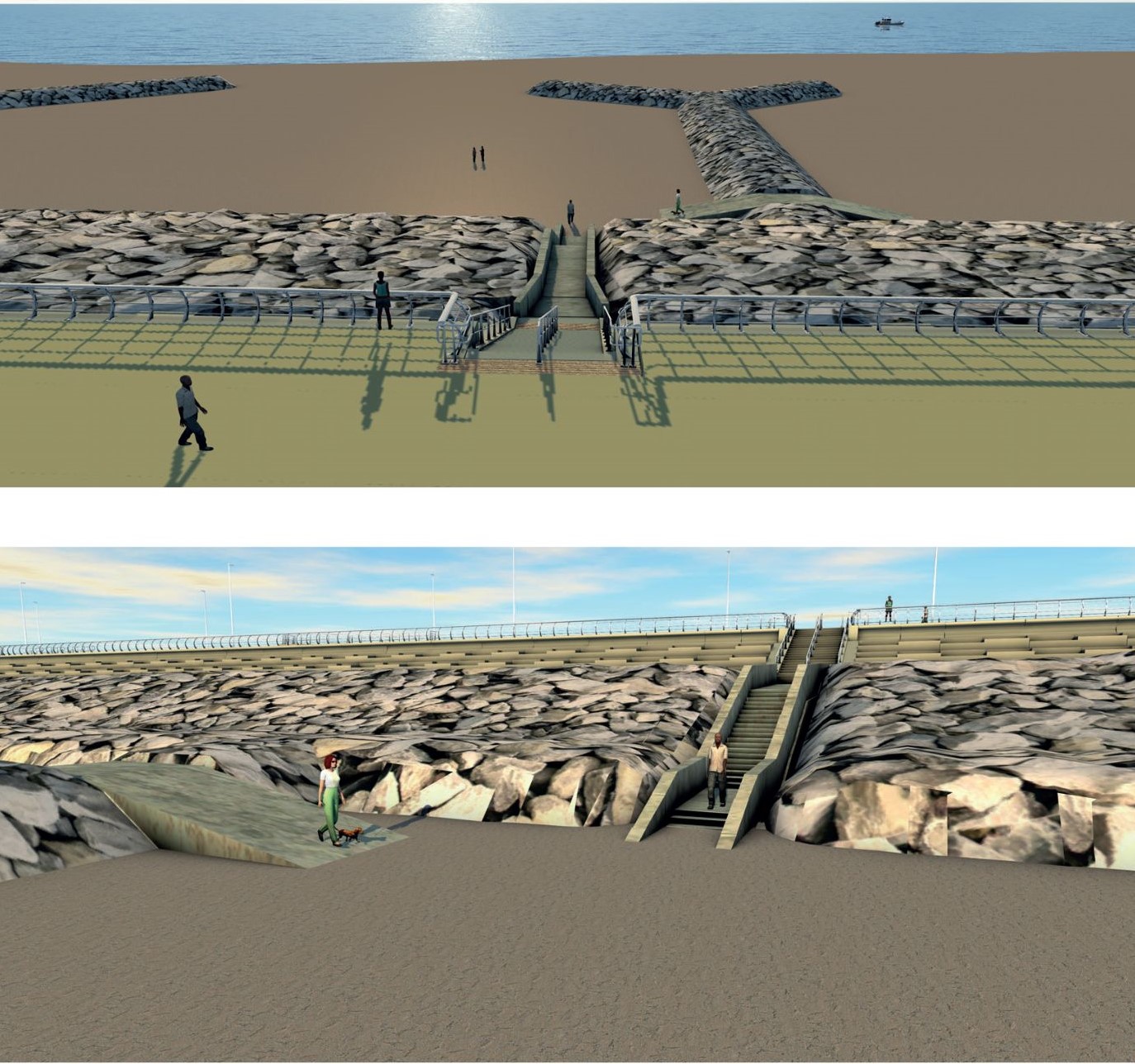  Visualisation of beach access on the Anchorsholme Coast Protection Scheme